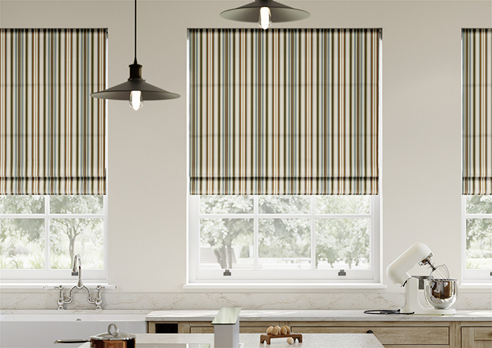 The British Stripe Co. Elizabeth, Derwent No.1 - Twist&Fit Roman Blind - Image 3